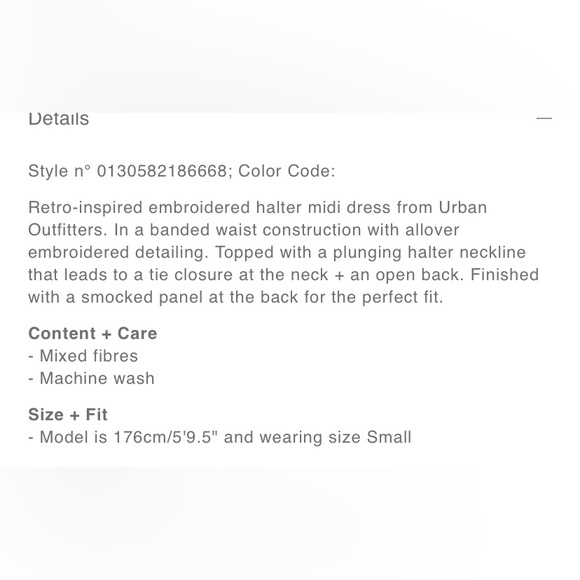 Urban Outfitters Betsey Niagara blue halter midi dress - Picture 6 of 6